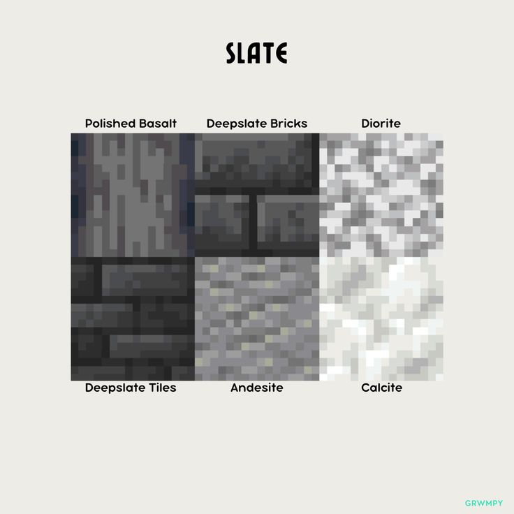 four different types of textures in the same color scheme, including white and black