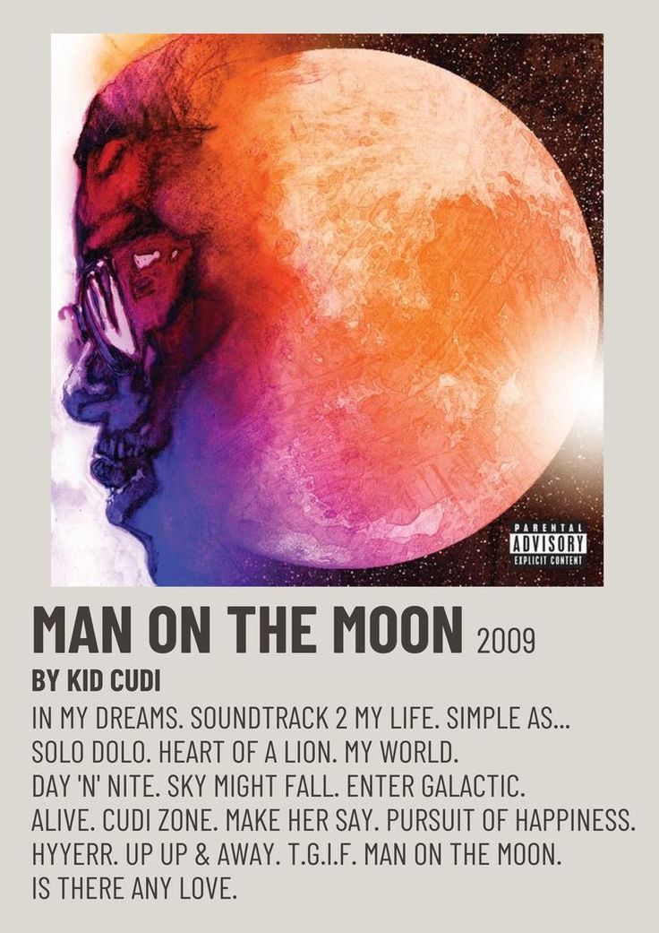 the album cover for man on the moon the end of day, featuring an image of a