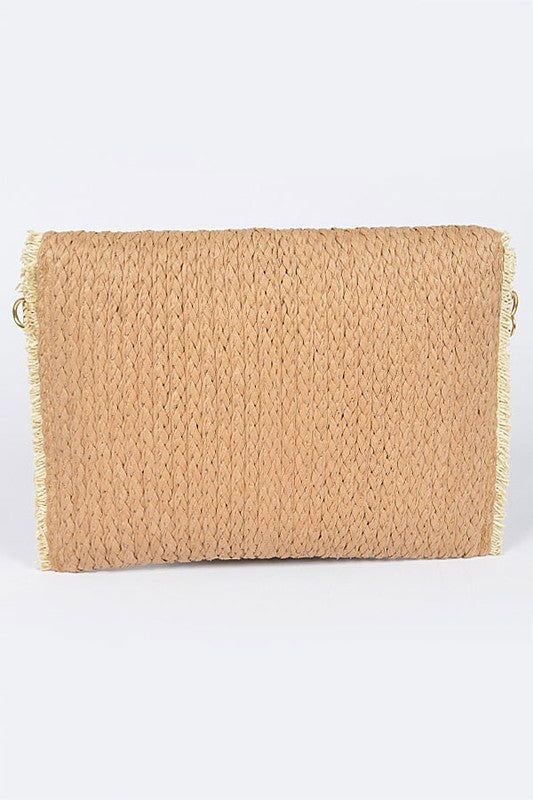 Convertible Straw Clutch Swing Bag This Convertible Straw Clutch Swing Bag is a versatile and fashionable accessory. Measuring 10.5" in width and 7.5" in height with a depth of 0.25", it is made of eco-friendly paper straw and a mix of durable metals. Lead and nickel compliant, it combines fashion with sustainability. Product Details Width: 10.5 inches Height: 7.5 inches Depth: 0.25 inches Composition: Paper Straw, Mix Metals Lead & Nickel Compliant Plus Size Stores, Wrap Shoes, Straw Clutch, Eco Friendly Paper, Vegan Fashion, Novelty Socks, Active Wear Pants, Paper Straws, Tie Shoes