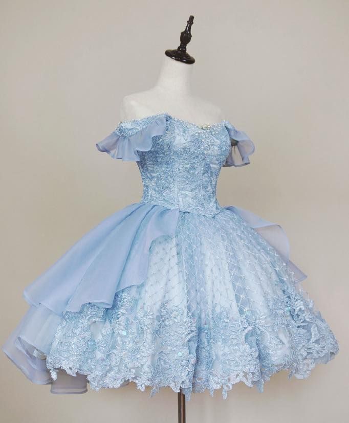 Princess Dress Blue, Ballet Outfit, Gaun Abad Pertengahan, فستان سهرة, Fairytale Dress, Quince Dresses, Fantasy Dress, Sweet Lolita, Lolita Dress