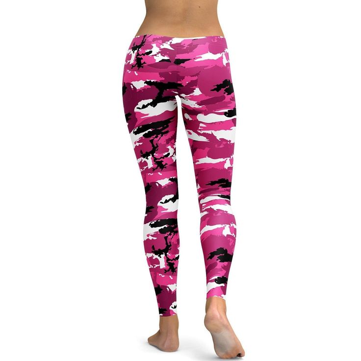 Gearbunch Camo is not made to blend in!Stand out in the Gearbunch Pink Camo Leggings a colorful and vibrant design in bright pink, black, white and hot pink.Get yourself a pair of these super soft, flattering leggings to experience true comfort and style. These versatile leggings will look stunning with all kinds of outfits—be it active or streetwear!Be Happy, Be Bright Be you with Gearbunch Trendy Tight Pink Leggings, Trendy Tight Pink Pants, Trendy Pink Activewear, Pink Casual Tights, Trendy Pink Leggings For Gym, Trendy Pink Stretch Yoga Pants, Trendy Pink Gym Pants, Trendy Pink Gym Leggings, Casual Pink Leggings For Gym