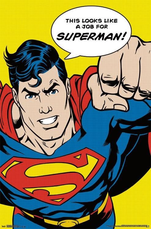 a comic book cover with superman pointing at the camera and saying, this looks like a good day for superman