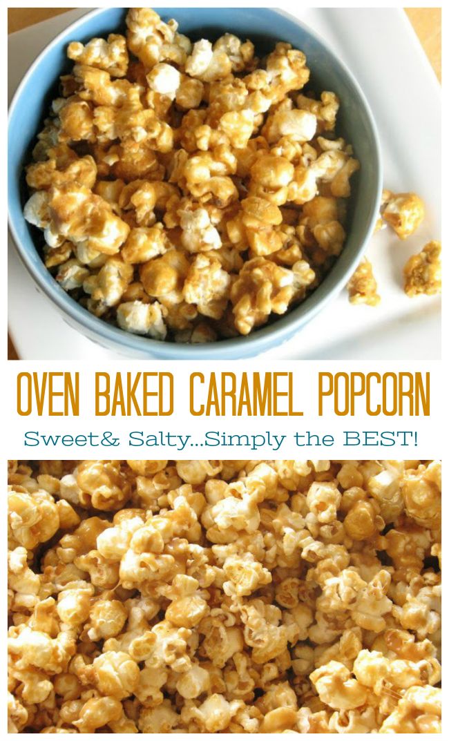 sweet and salty caramel popcorn is the perfect treat for any occasion