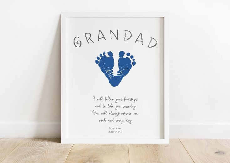 Personalized baby footprint print kit for Grandad for Father's Day, Custom baby footprint gift for grandad on Father's Day,  Unique baby footprint keepsake for grandfathers on Father's Day, Father's Day gift: Personalized baby footprint print for grandad,  Baby footprint print kit with optional large inkpads for grandfathers, Create memorable baby footprints for grandad with our kit,  Customizable baby footprint gift for grandad with personalized wording Baby Footprint Kit, Quotes Girlfriend, Gift For New Dad, Baby Footprint, First Fathers Day Gifts, Personalized Fathers Day Gifts, Footprint Art, Baby Footprints, Fathers Day Crafts