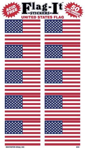 the american flag sticker sheet