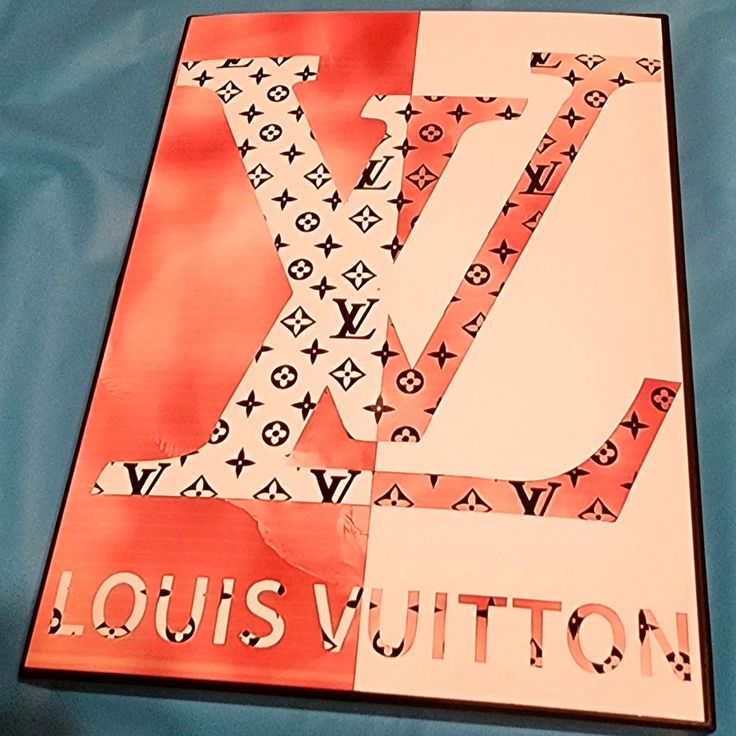 the louis vuitton logo is on display