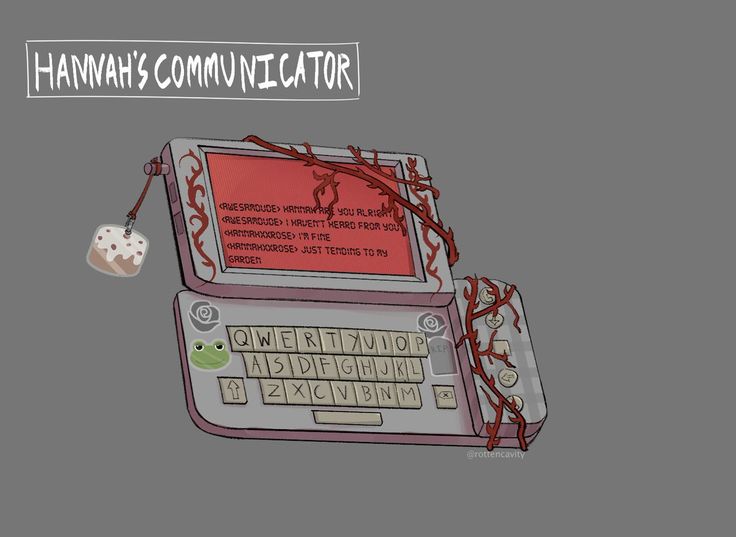 an old computer with a heart attached to it's screen and the text, hannah's communector