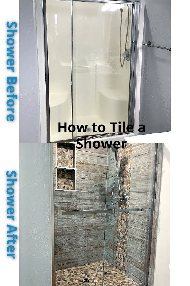 the shower door is open to show how it's made into a walk in shower