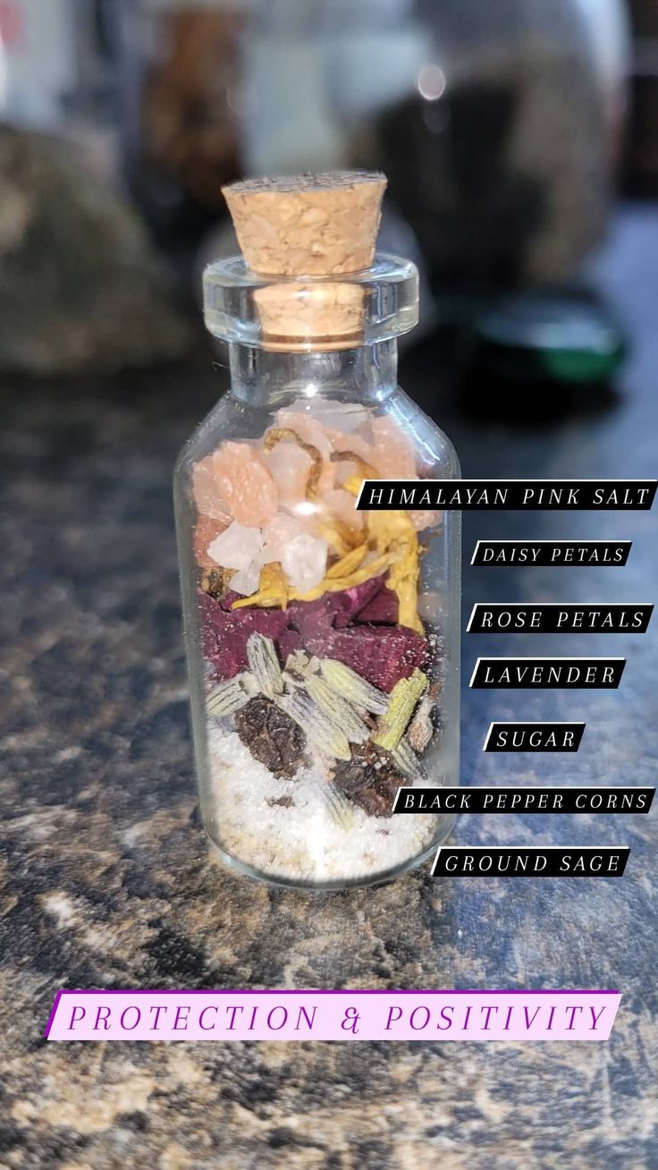 Spell jar ingredients 💖 Spell Jar Ingredients, Positivity Spell, Love Spell Jar, Wicca Recipes, Jar Spells, Witch Bottles, Magia Das Ervas, Wiccan Magic, Witch Spirituality