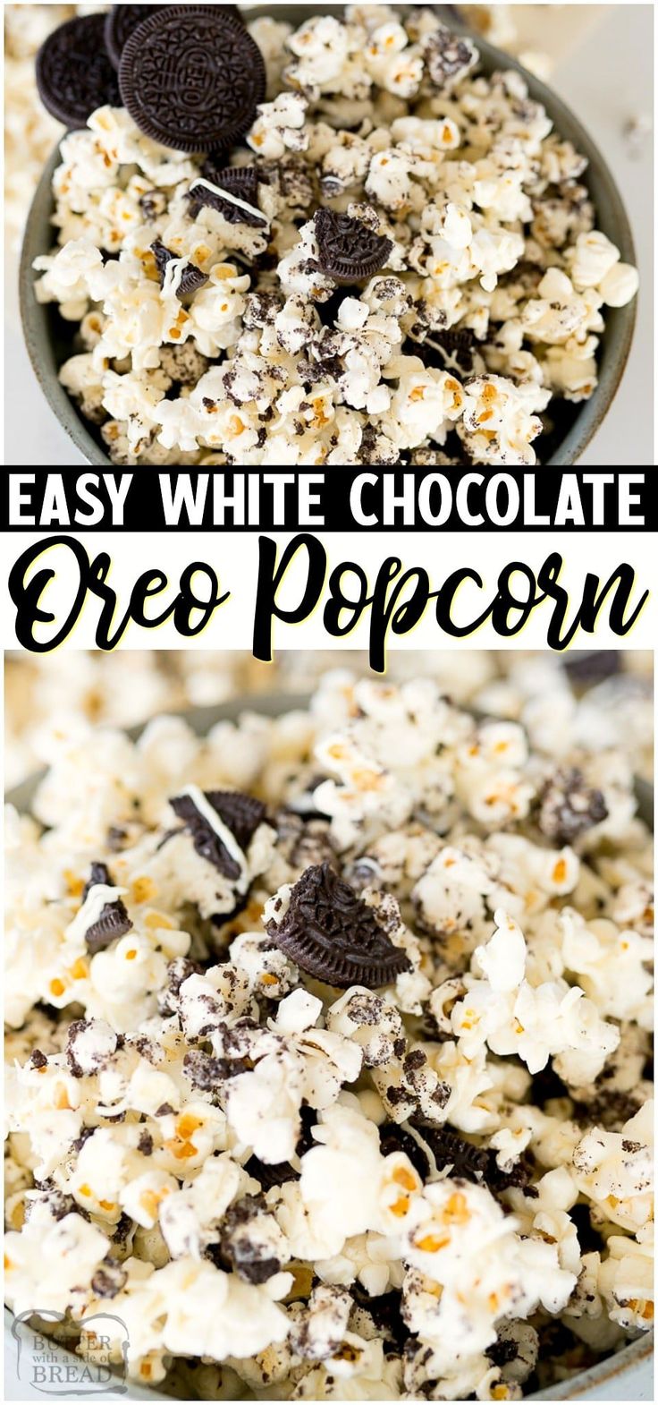 an easy white chocolate oreo popcorn recipe