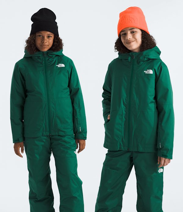 With three different configurations, the relaxed-fit Boys’ & Girls’ Freedom Triclimate® adapts to whatever conditions budding explorers are up against. The outer jacket uses wind-resistant, waterproof fabric and a powder skirt to help keep snow out while on the slopes. The inner jacket features Heatseeker™ insulation and a water-repellent finish so it can hold its own in milder weather. Worn together, the combination offers all-day protection so they can make the most of the season. Kids' Shop A Water Repellent Jacket, Outer Jacket, All Kids, Waterproof Fabric, Kids Jacket, Big Kids, Water Repellent, The North Face, Boy Or Girl