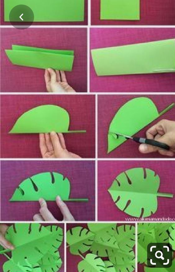 step by step instructions on how to make a paper leaf