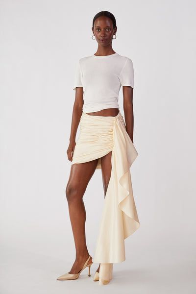 Antoinette Cascading Skirt Pleated Draping, Chiffon Draping, Ballerina Skirt, Drawing Female Body, Pleated Drapes, Glam Outfit, Silk Taffeta, Brunch Outfit, Glam Fashion