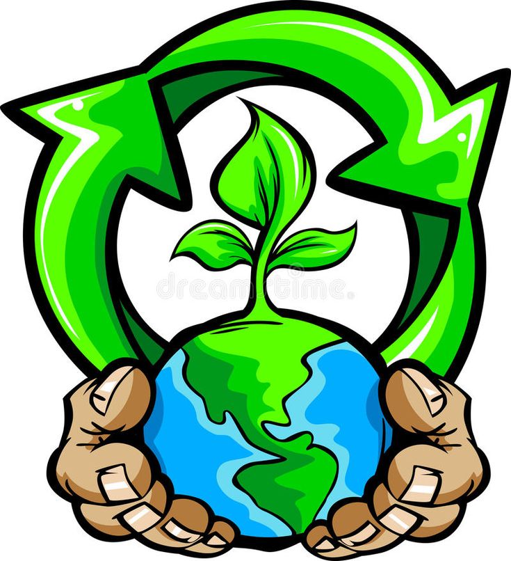 two hands holding a green earth and arrows