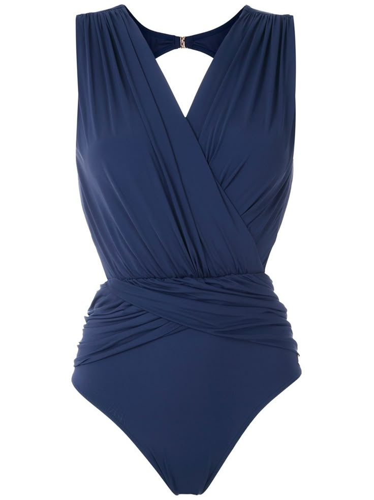 Shop Brigitte Lumma draped swimsuit with Express Delivery - FARFETCH Wrap Swimsuit, Designer Beach Wear, Best Swimsuits, Blue Swimsuit, Wrap Style, Women Swimsuits, Beach Outfit, Classy Outfits, Bathing Suits