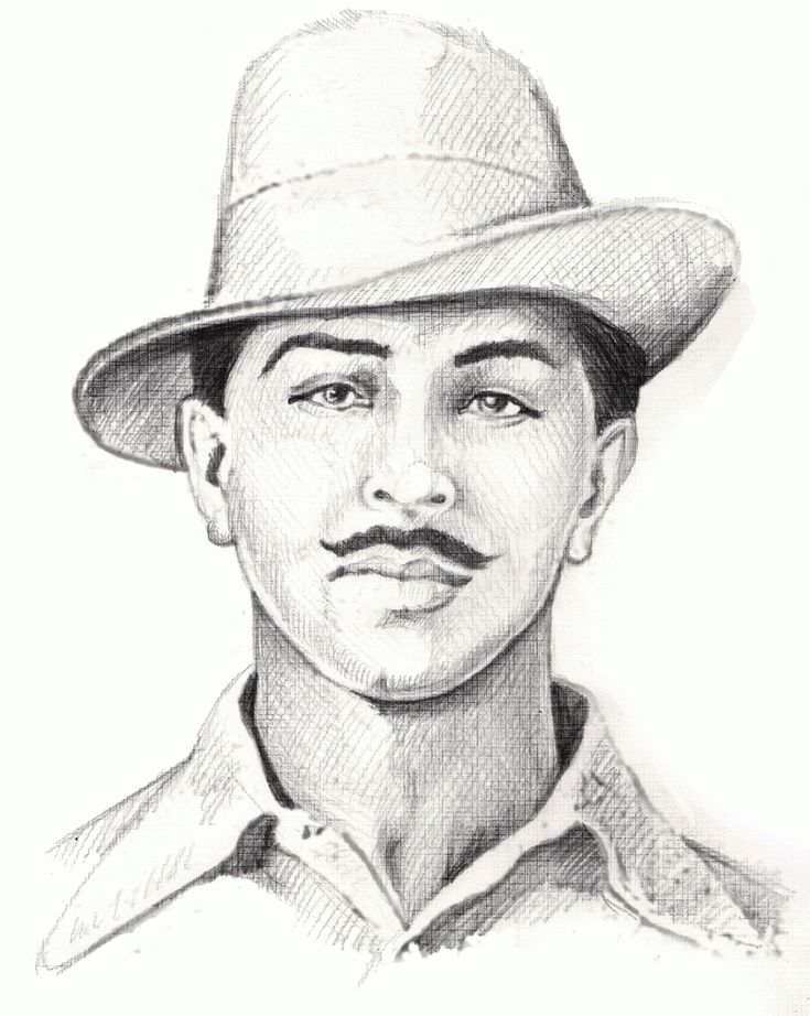 a pencil drawing of a man wearing a hat and looking at the camera with a serious look on his face