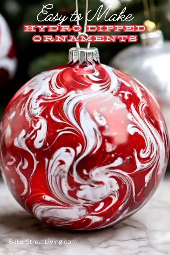 a red and white ornament sitting on top of a table