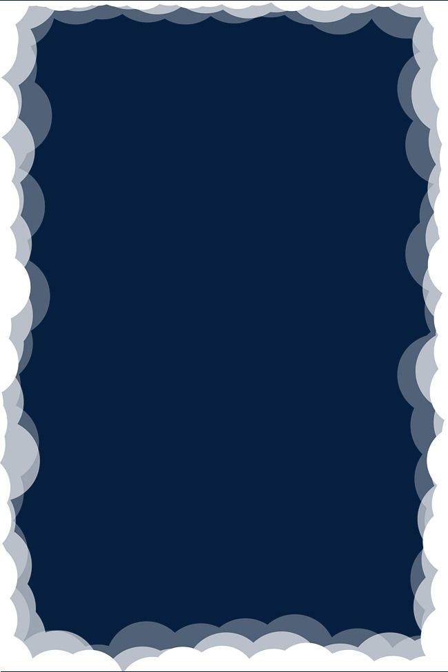 an empty square with scalloped edges on a dark blue background, in the center is a white border