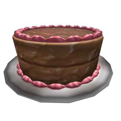 a chocolate cake with pink icing on a plate