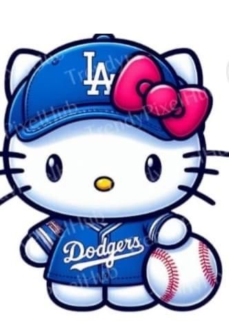 an image of a hello kitty baseball player