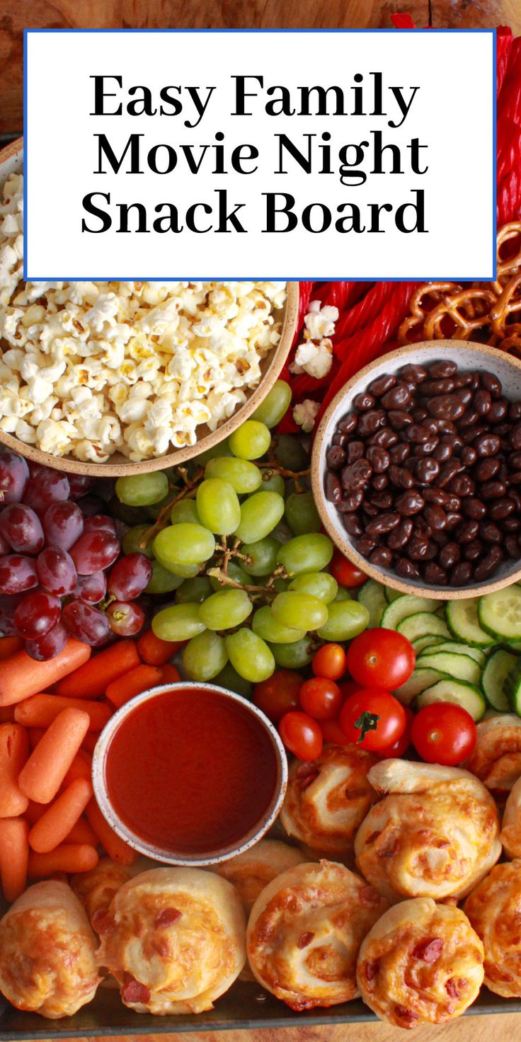 an easy family movie night snack board