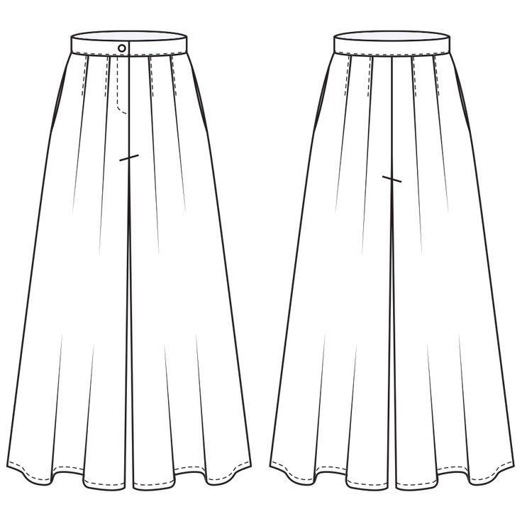 Work the season's must-have extra wide-leg silhouette sewing and wearing this palazzo pants pattern. If you want to learn how to sew these pants yourself, keep reading below! We are going to share with you everything you need to make your own pair of palazzo pant. Make your everyday vogue with this palazzo pants sewing pattern Palazzo pants are not only popular, but also timeless. Easy to wear and match, they are perfect for almost any occasion. Widely versatile, they can be worn in a variety of Wide Pants Pattern, Pants Technical Drawing, Flowy Pants Pattern, Sewing Vibes, Palazzo Pants Sewing Pattern, Pattern Palazzo Pants, Wide Leg Pants Sewing Pattern, Celana Palazzo, Palazzo Pants Pattern