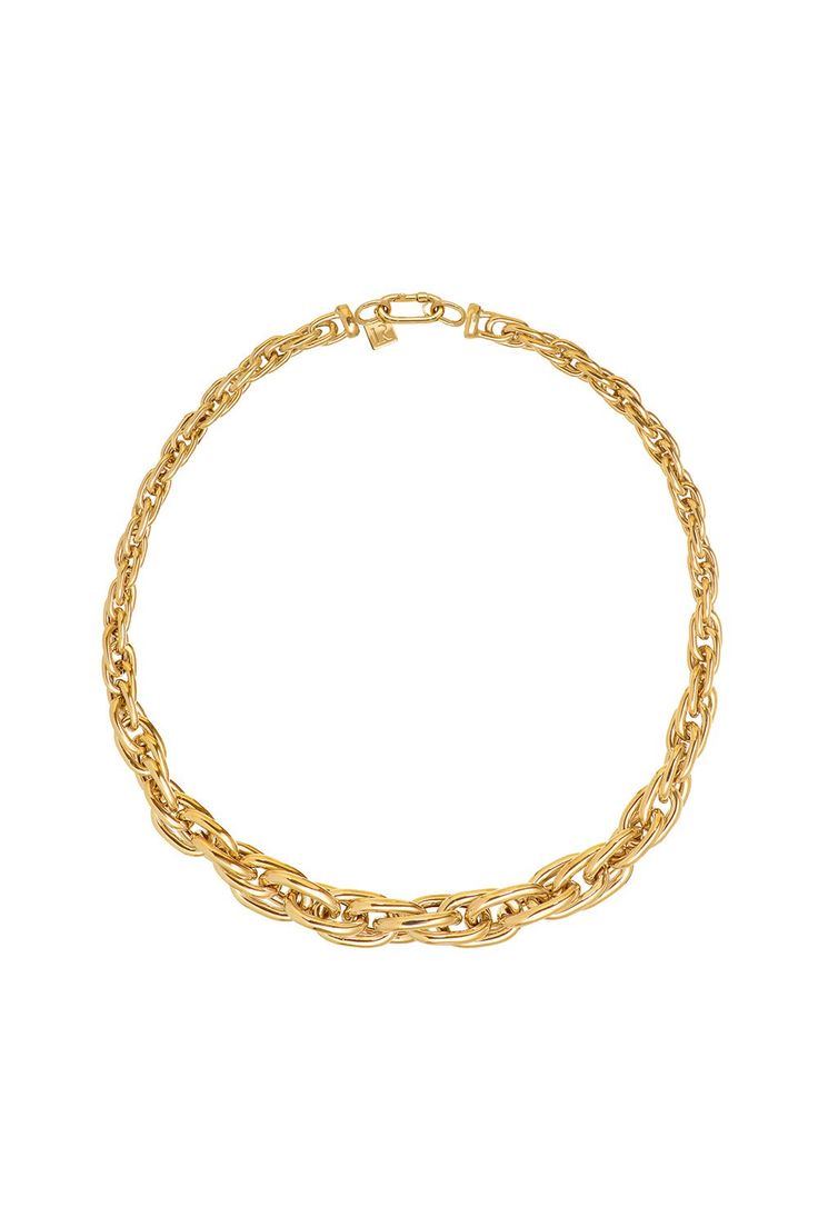 LAUREN RUBINSKI-LR2 - Small Links Necklace-YELLOW GOLD 14k Gold Chunky Chain Necklace, Fine Jewelry Yellow Gold Chain Necklace, Gold Cable Chain Necklace For Everyday Luxury, Everyday Yellow Gold Necklace With Gold Chain, Gold Plated Cable Chain Necklace For Everyday Wear, Everyday Luxury Yellow Gold Chain Necklace, Gold Chain Link Necklace In Fine Jewelry Style, Yellow Gold Necklaces For Everyday Luxury, Everyday Luxury Gold Chain Necklace