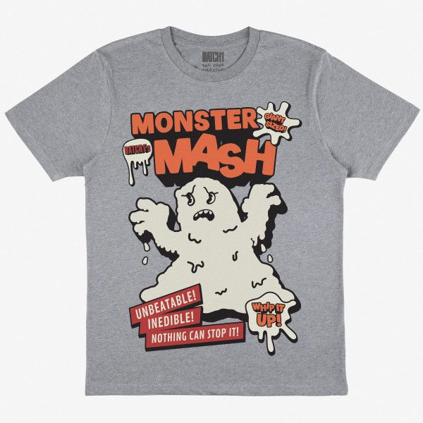 Short sleeve women's t-shirt with Monster Mash slogan and vintage B-movie style graphics. Nothing can stop the mashed potato monster! Whip your outfit into shape in this freaky food slogan tee. Makes a great gift or treat yourself! All Batch1 products are lovingly designed, printed and packed by hand in the UK at Batch1 HQ. Our garments are made to order to minimise wastage and printed using water-based, eco-friendly inks. We are committed to creating on-trend, environmentally friendly, ethically-made garments that contribute to a more sustainable fashion future. Women Slogan, Word Shirts, Monster Mash, Mashed Potato, Slogan Tee, B Movie, Quirky Gifts, Sleeves (women), Ladies Day