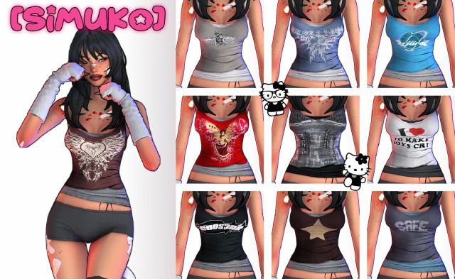 Sims 4 Shoe Slider Mod, Sims 4 Cool Clothes, Sims 4 Slides Shoes, Sims 4 Cc Clothes Edgy, Sims 4 Earmuffs Cc, Sims 4 Cc Men Clothing Y2k, Indie Sims 4 Cc, Sims 4 Crop Top Cc, Sims 4 Cc Grunge Clothing