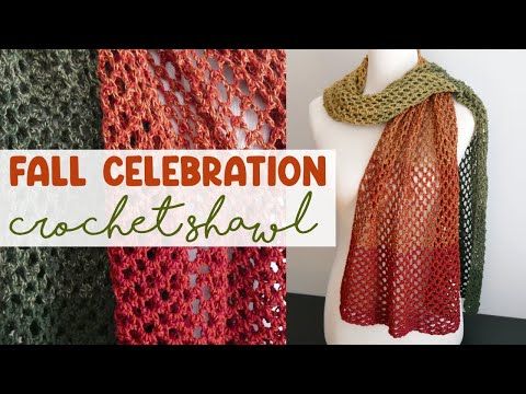 the fall celebration crochet shawl