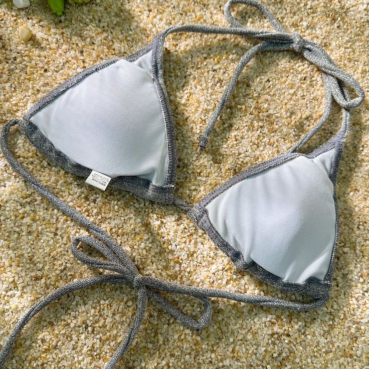 Material: This bikini set is made of 82% Polyamide, 18% Spandex.Fabric is very stretch, soft and comfortable. This bikini set is *Lined Underwire Bra*Padded Bra,removable*Stretchable Panties Cloth length of cups : around 12cm (4.5in) Length of underband : around 146cm (57.5in） Cloth length of hip : around 21cm (8.5in) Waist : Comfortable; adjustable Size: S, M, L *We recommend taking measurements before ordering. Different brands use different size charts, if you want our items to fit perfectly, Triangle Swimwear With Padded Cups For Swimming, Triangle Swimwear For Beach Party, Triangle Swimwear For Beach Party Season, Triangle Beachwear Swimwear For Poolside, Triangle Beachwear For Poolside, Triangle Swimwear With Padded Cups For Beach, Beach Triangle Swimwear With Padded Cups, Triangle Beach Swimwear With Padded Cups, Triangle Swimwear For Beach Party Vacation