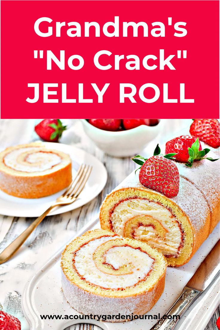 Jelly roll with strawberries on bright pink background Jelly Roll Recipe Homemade, Jellyroll Cake Recipes, Recipes Using Jelly, Raspberry Jelly Roll Recipe, Jelly Roll Cakes, Recipe Using Jam, Jelly Cake Recipe, Jelly Rolls Recipe, Jelly Roll Cake