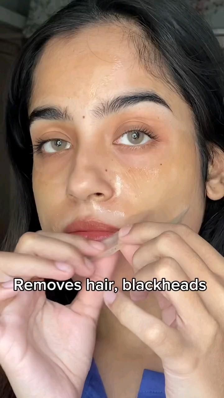 face makeup tutorial Face Mask For Hair Removal, Blackheads Mask Diy, At Home Skin Care Tips, Face Hair Removal Mask, Skin Care Routine Tutorial, Diy Face Mask To Unclog Pores, Peel Off Mask For Facial Hair Removal, How To Remove Oily Skin, How To Make A Peal Off Face Mask Diy