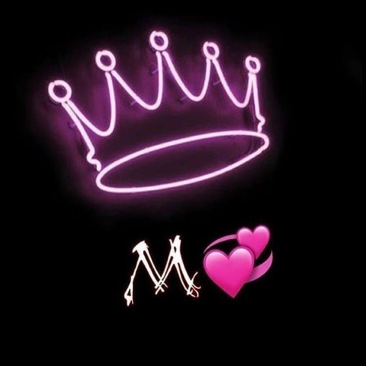 a neon sign that says i love my mom with a crown on top of it