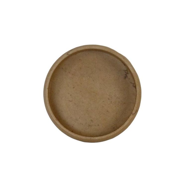 an empty brown bowl on a white background