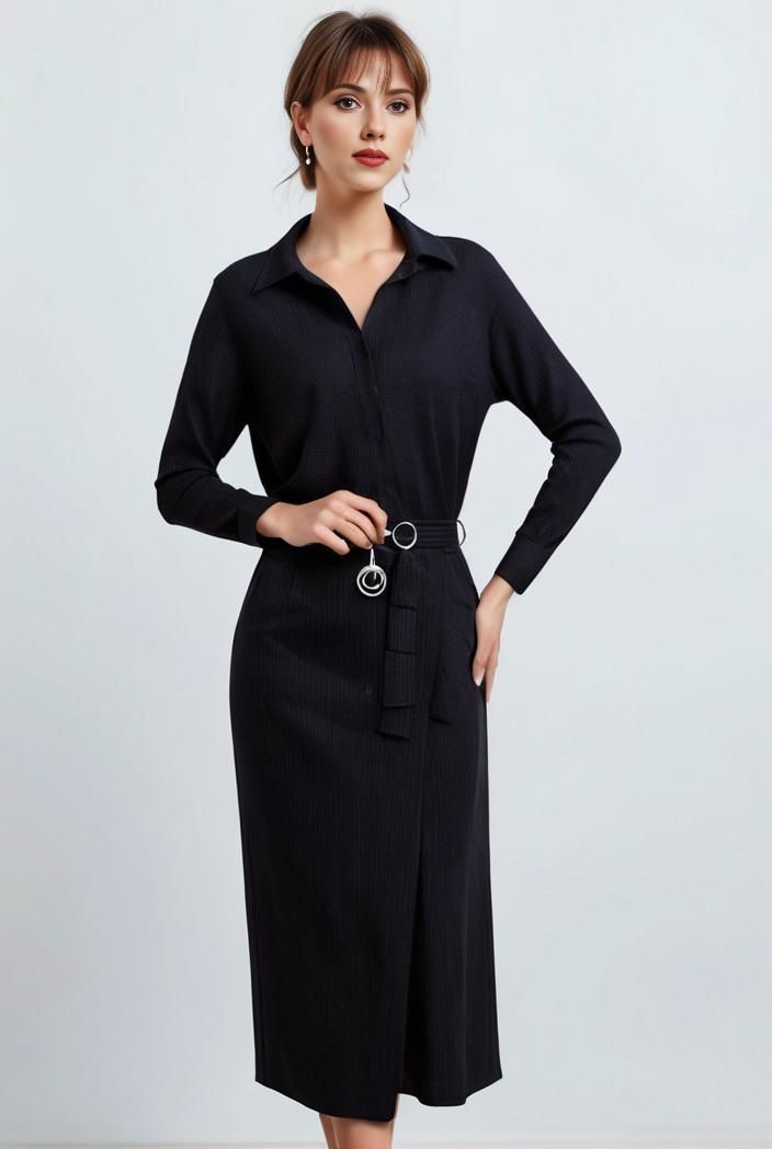 mesh slim fit pleated classic midi dress 106718 Long Sleeve Formal Shirt Dress For Spring, Formal Long Sleeve Shirt Dress For Spring, Elegant Belted Shirt Dress For Party, Chic Spring Workwear Shirt Dress, Chic Spring Shirt Dress For Work, Spring Business Casual Midi Dress, Fitted Shirt Dress For Business Casual In Summer, Fitted Shirt Dress For Summer Business Casual, Spring Office Midi Dress