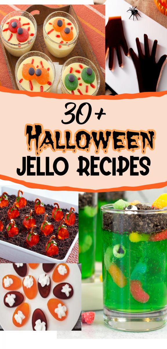 halloween jello recipes with the title overlay