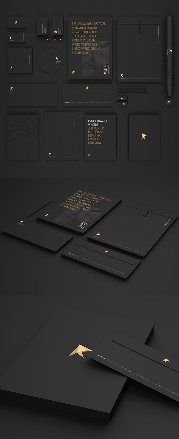 black and gold stationery mockup with business cards