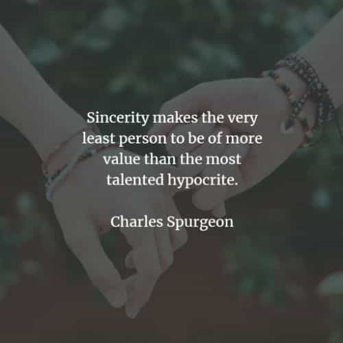 two people holding hands with the quote sincerity makes the very least person to be of more value than the most talented hypoctictic