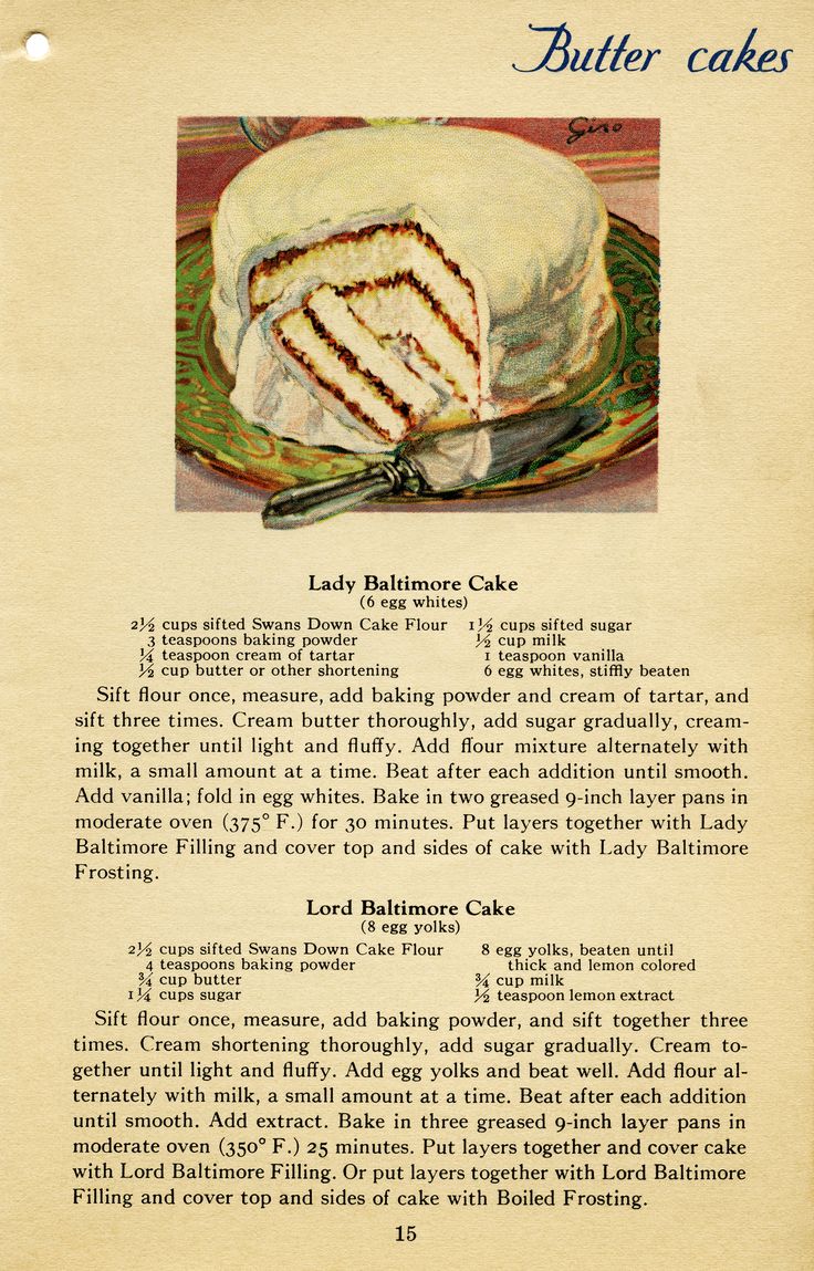 an old recipe for butter cake on a plate