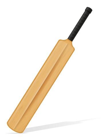 a wooden cricket bat with black handle on a white background, 3d rendering stock photo