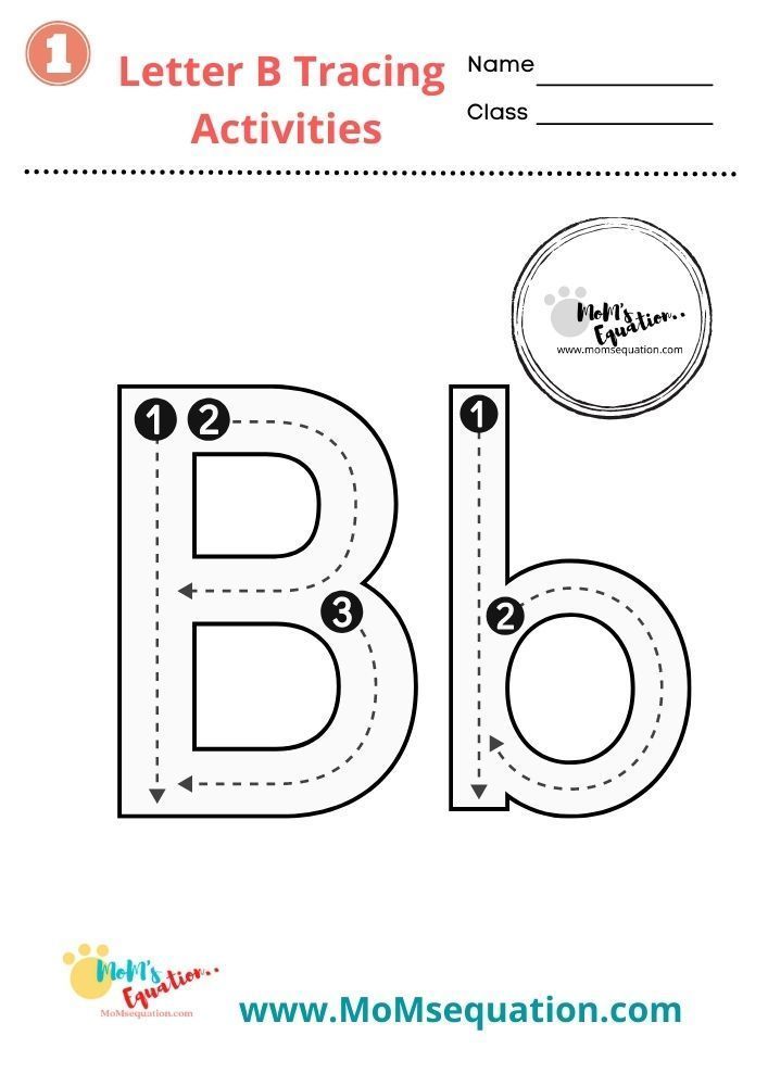 the letter b worksheet is shown with instructions to make it easier for children to learn