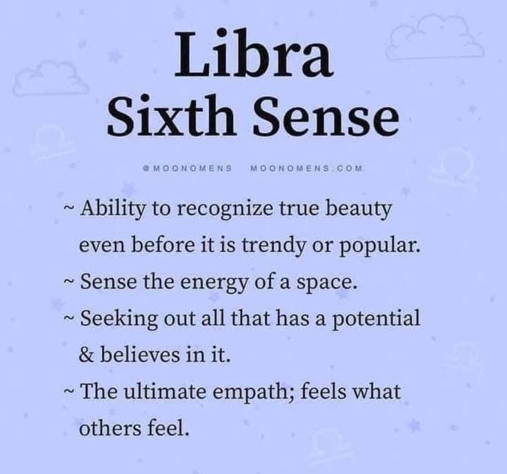 the poem libra sixth sense is written in black and white on a blue background