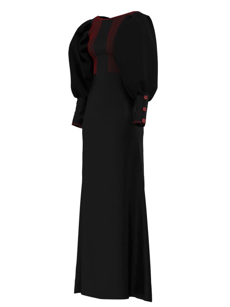 Ebony Elegance Gown was named to represent its colour and elegance. It's a modest luxury gown made from deadstock/leftover designer cadi fabrics with decorative silk patches. THIS IS A DIGITAL ITEM, IT ONLY EXISTS DIGITALLY AND WILL BE APPLIED TO YOUR PHOTO(s) Color: black. Material: digital cadi fabrics. Digital clothes fit all sizes. About the collection: As a pioneer modest fashion brand, NEOMODEST's priority is to facilitate inclusion, sustainability and innovation in fashion for the sake of Black Bishop Sleeve Evening Dress, Black Bishop Sleeve Dress For Evening, Evening Fitted Maxi Dress With Bishop Sleeves, Fitted Maxi Dress With Bishop Sleeves For Evening, Fitted Black Abaya For Wedding, Elegant Formal Maxi Dress With Bishop Sleeves, Formal Fitted Dress With Bishop Sleeve, Elegant Fitted Party Abaya, Formal Fitted Long Abaya