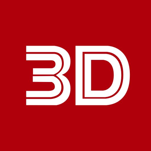 the letter bd is shown in white on a red background, and it appears to be made up of letters