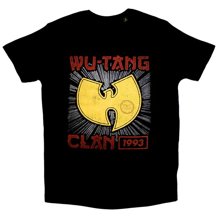 Represent Wu-Tang With PrideEmbrace the spirit of the Wu with our Officially Licensed Wu-Tang Clan T-Shirt. Whether you're a die-hard fan of the legendary hip-hop group or a lover of iconic streetwear, this tee is a must-have addition to your collection.Features and BenefitsOfficially Licensed: Show your support for the Wu-Tang Clan with this officially licensed merchandise. You're not just wearing a tee; you're wearing a piece of history.Premium Quality: Made from soft, durable materials that w Graphic Tee With Band Logo For Streetwear, Graphic Tee For Fan Gatherings, Graphic Tee T-shirt For Fan Events, Fan Apparel T-shirt With Graphic Design, Black Vintage Tops For Fan Conventions, Vintage Black Top For Fan Conventions, Vintage Black Tops For Fan Conventions, Graphic Tee T-shirt For Fan Events With Graphic Design, Hip Hop Tops With Band Logo For Fans