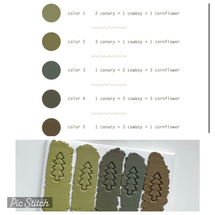 an image of some paint samples with the words, color swatches and numbers on them