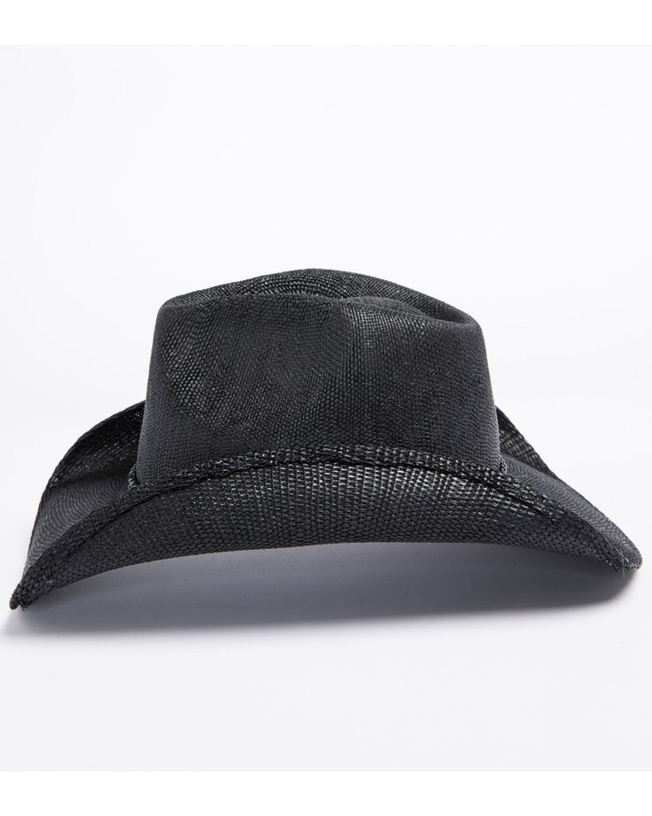 Western Style Black Panama Hat With Flat Brim, Western Black Flat Brim Panama Hat, Western Style Black Flat Brim Panama Hat, Western Black Panama Hat With Short Brim, Black Western Panama Hat With Short Brim, Black Western Panama Hat With Curved Brim, Western Style Black Panama Hat With Curved Brim, Black Western Sun Hat With Curved Brim, Western Style Black Brimmed Panama Hat