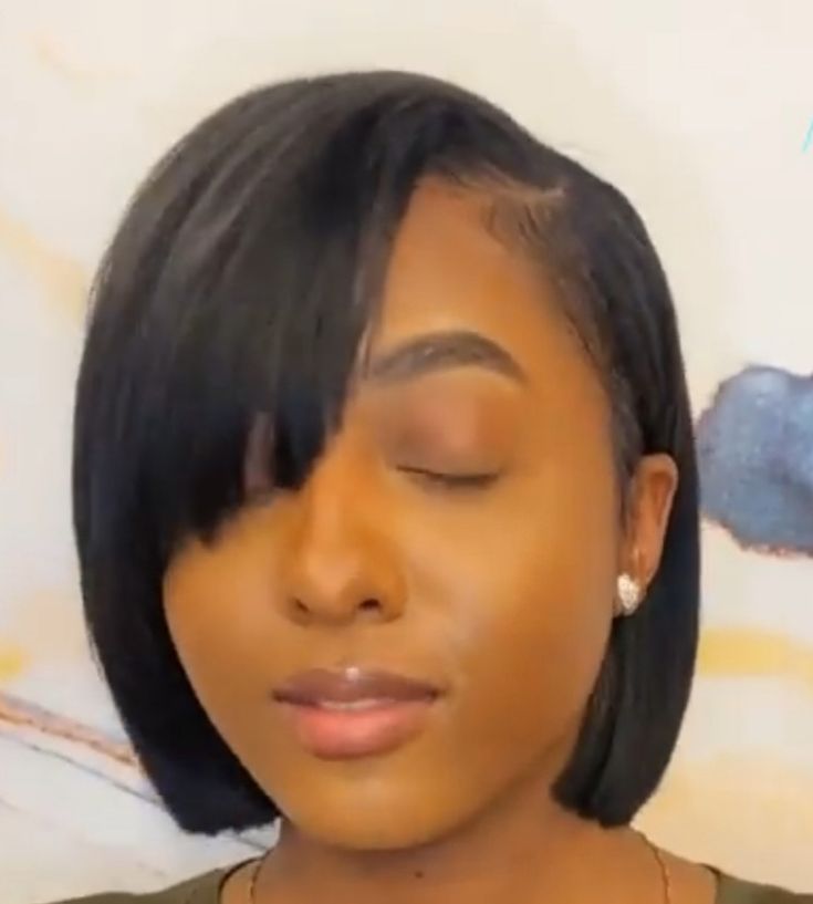 Short Permed Hairstyles Black Women, Short Bob Cuts For Black Women, Short Bob Hairstyles For Black Women, Natural Hair Bob Cut, Natural Hair Bob, Short Relaxed Hairstyles, Pressed Natural Hair, Black Hair Short Cuts, Silk Press Natural Hair