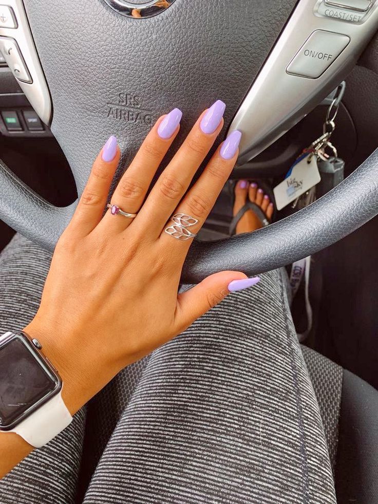 Colors For Pale Skin, Solid Color Acrylic Nails, Nail Colors For Pale Skin, Nails Coral, Spring Break Nails, Aqua Nails, Purple Acrylic Nails, Solid Color Nails, Plain Nails